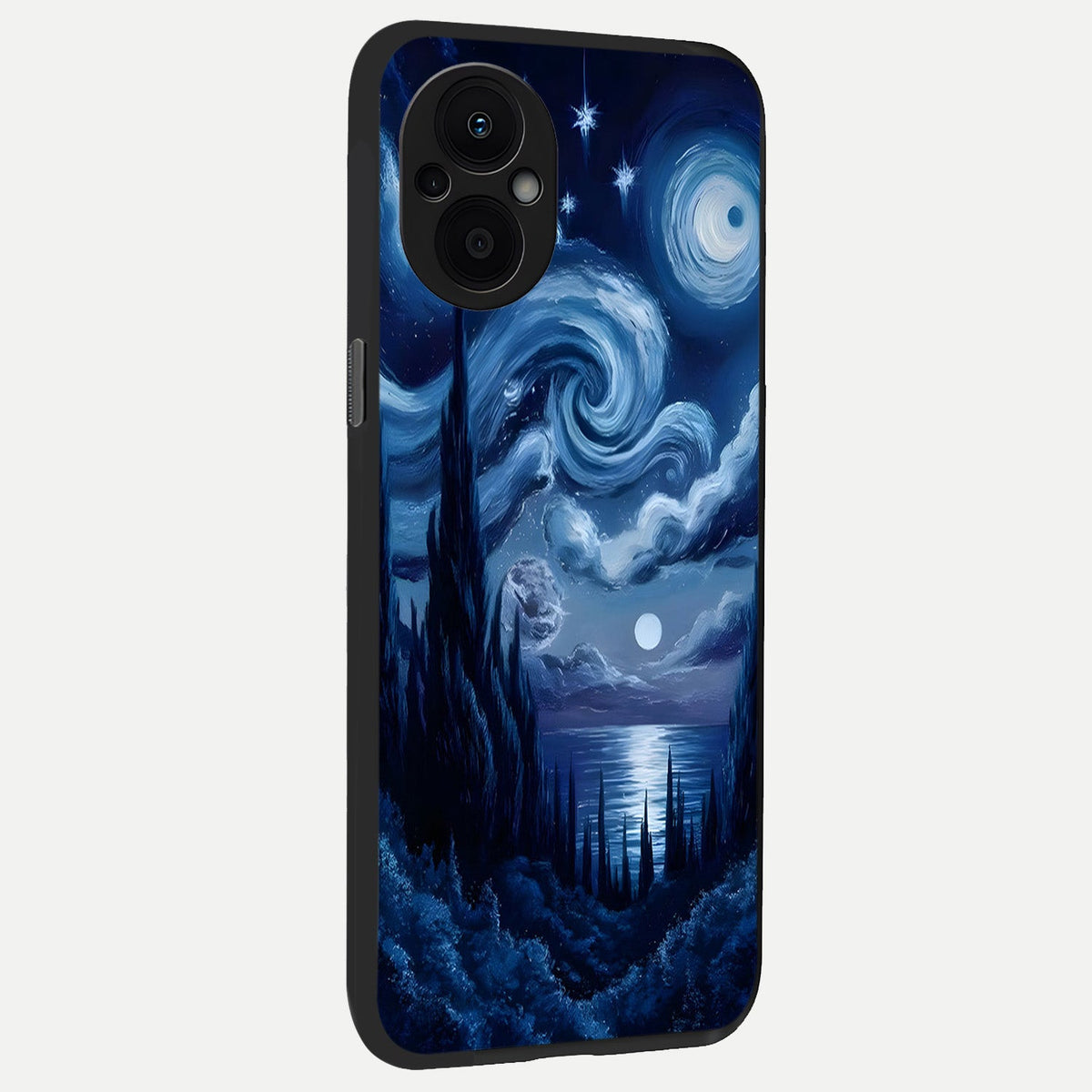  Celestial Dream Van Gogh back cover For Oppo F21 Pro 5G slim fit glass case with vibrant aesthetic design