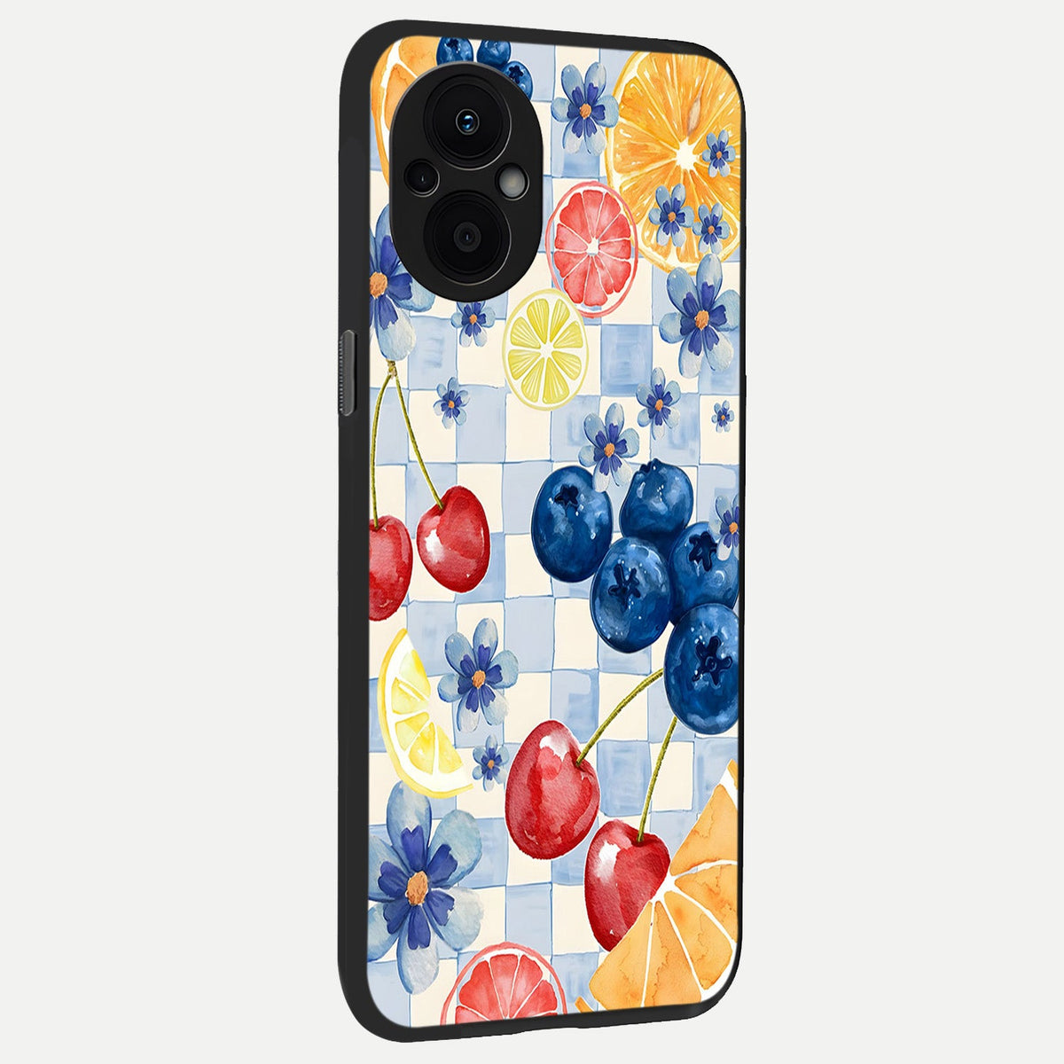  Citrus Bloom Joy back cover For Oppo F21 Pro 5G slim fit glass case with vibrant aesthetic design