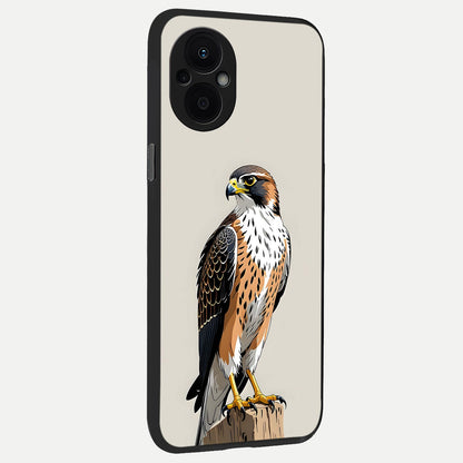  Clever Eagle back cover For Oppo F21 Pro 5G slim fit glass case with vibrant aesthetic design