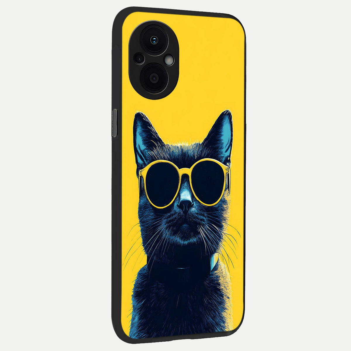  Cool Cat Vibes back cover For Oppo F21 Pro 5G slim fit glass case with vibrant aesthetic design