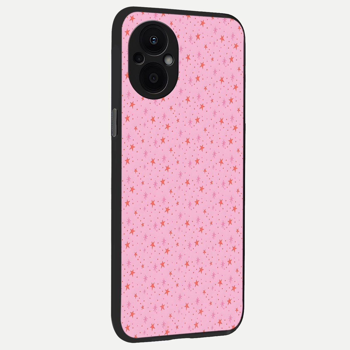  Cosmic Pink Sparkle back cover For Oppo F21 Pro 5G slim fit glass case with vibrant aesthetic design