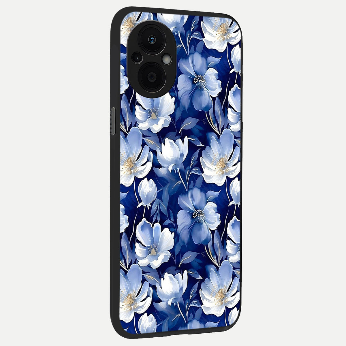 Cute Floral Patterns back cover For Oppo F21 Pro 5G slim fit glass case with vibrant aesthetic design