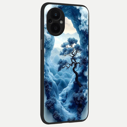  Frozen Serenity Gate back cover For Oppo F21 Pro 5G slim fit glass case with vibrant aesthetic design