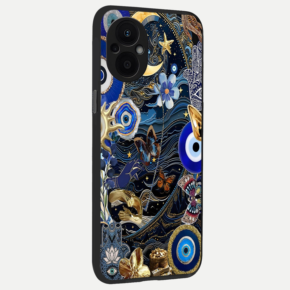  Golden Moon Magic back cover For Oppo F21 Pro 5G slim fit glass case with vibrant aesthetic design