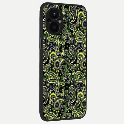  Green Lemon back cover For Oppo F21 Pro 5G slim fit glass case with vibrant aesthetic design