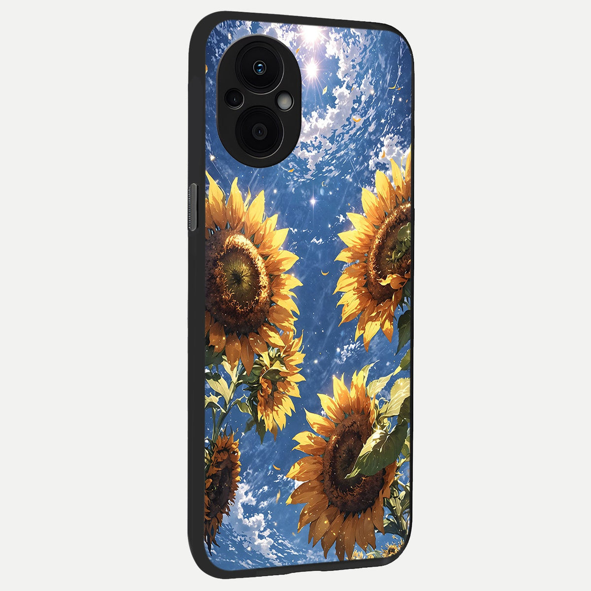  Heavenly Sunflower Rise back cover For Oppo F21 Pro 5G slim fit glass case with vibrant aesthetic design