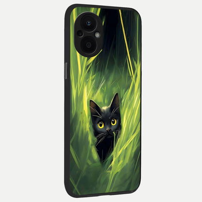  Hidden Cat Whisper back cover For Oppo F21 Pro 5G slim fit glass case with vibrant aesthetic design