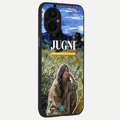  Jugni Soul Vibes back cover For Oppo F21 Pro 5G slim fit glass case with vibrant aesthetic design