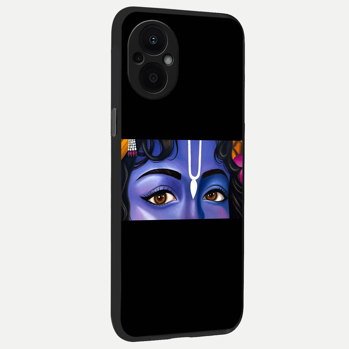 Krishna Eye back cover For Oppo F21 Pro 5G slim fit glass case with vibrant aesthetic design