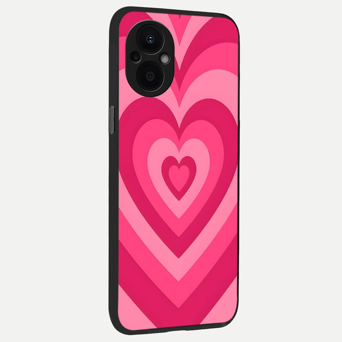  Layered Love Hearts back cover For Oppo F21 Pro 5G slim fit glass case with vibrant aesthetic design