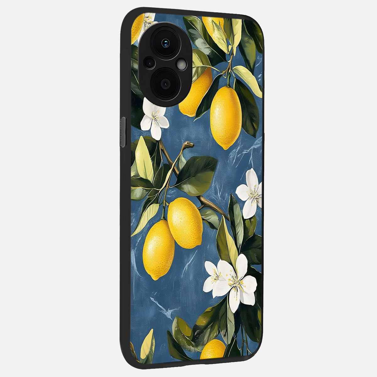  Lemon Dream Garden back cover For Oppo F21 Pro 5G slim fit glass case with vibrant aesthetic design