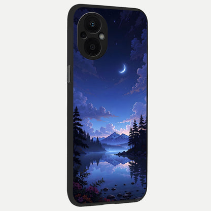  Midnight Lake Peace back cover For Oppo F21 Pro 5G slim fit glass case with vibrant aesthetic design