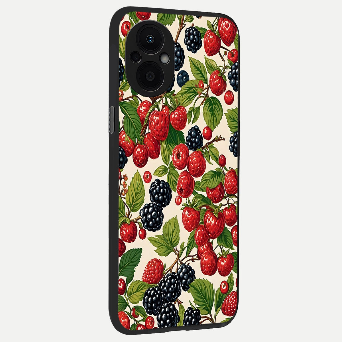  Mixed Berry Collage back cover For Oppo F21 Pro 5G slim fit glass case with vibrant aesthetic design