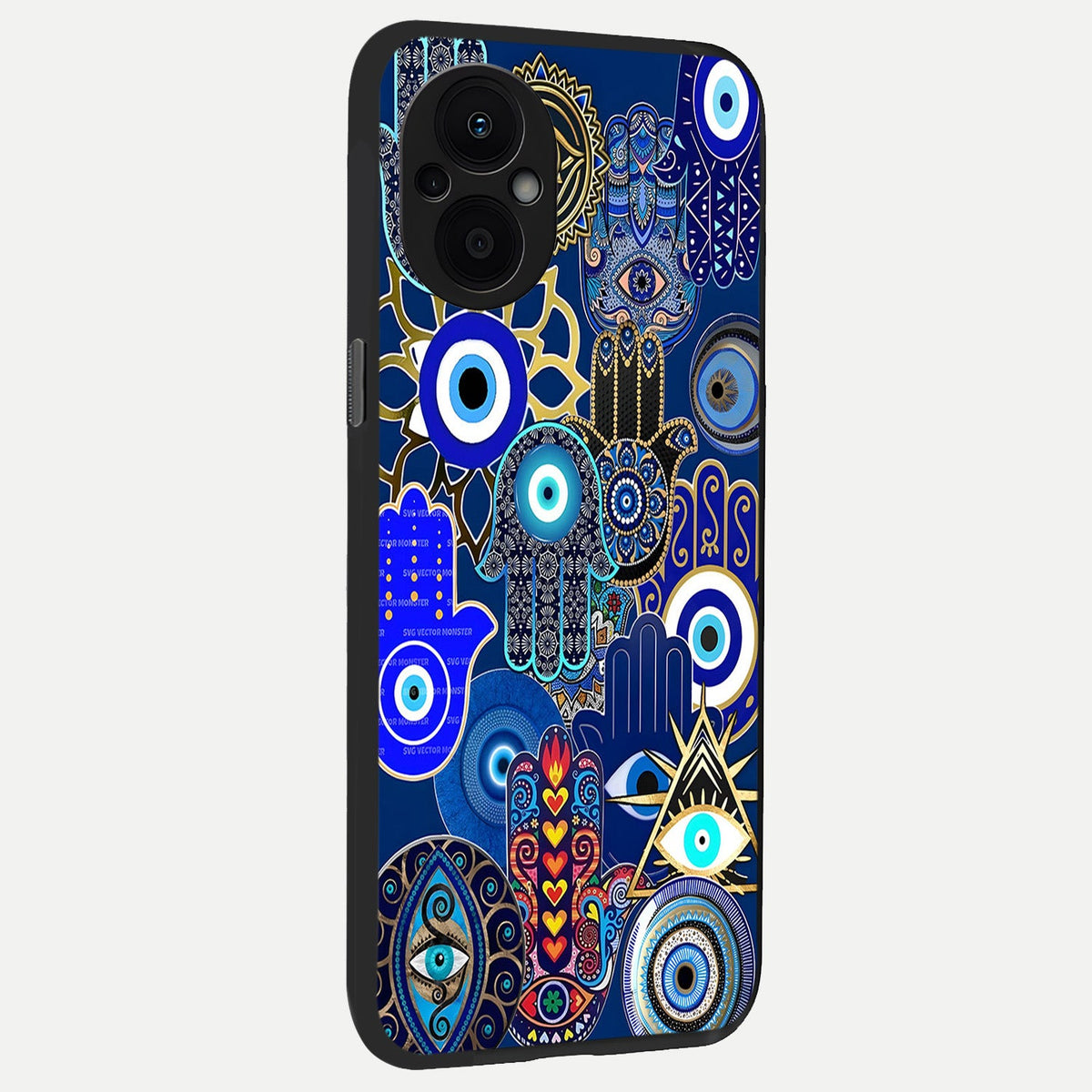  Mystic Palm Guard back cover For Oppo F21 Pro 5G slim fit glass case with vibrant aesthetic design