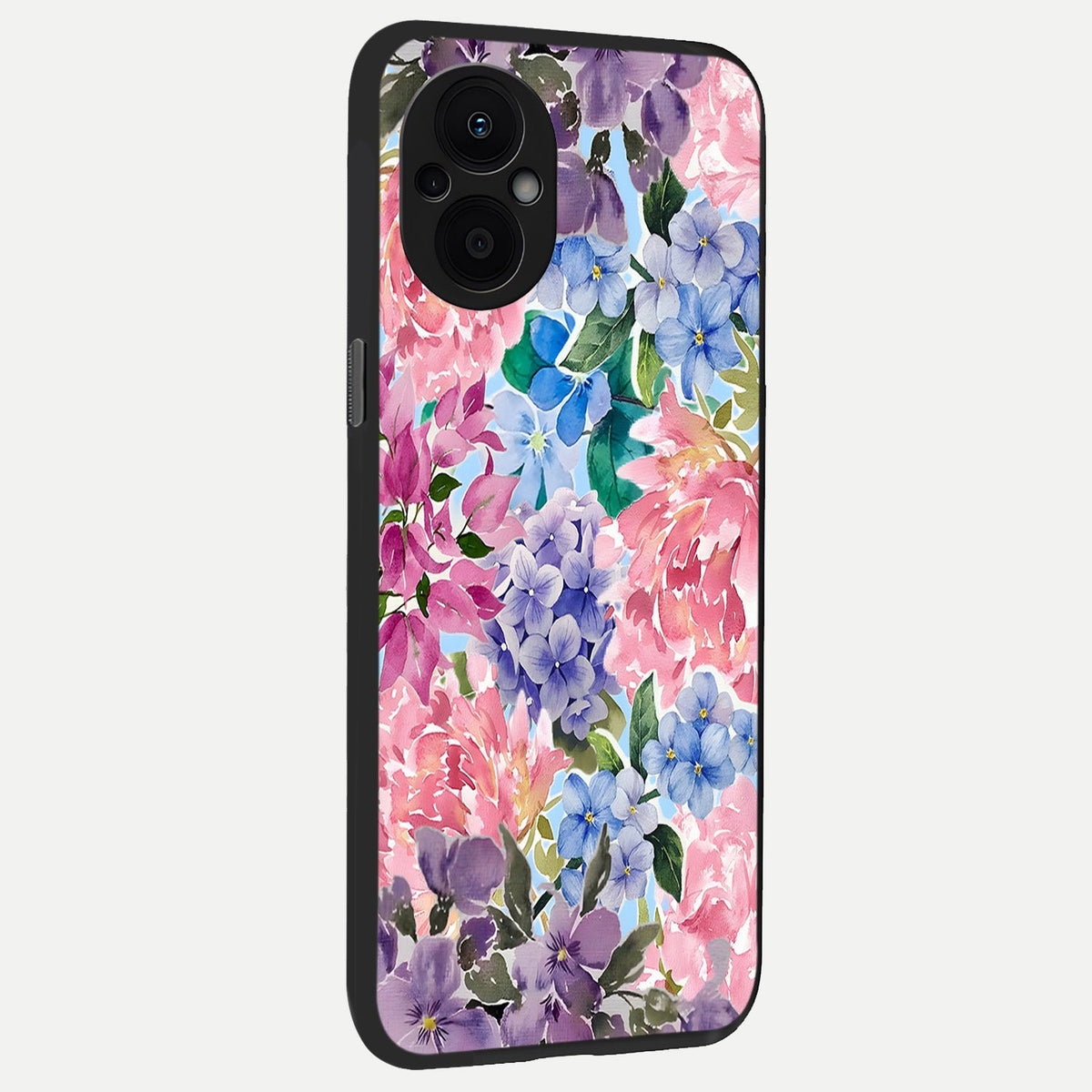  Pastel Floral Mix back cover For Oppo F21 Pro 5G slim fit glass case with vibrant aesthetic design