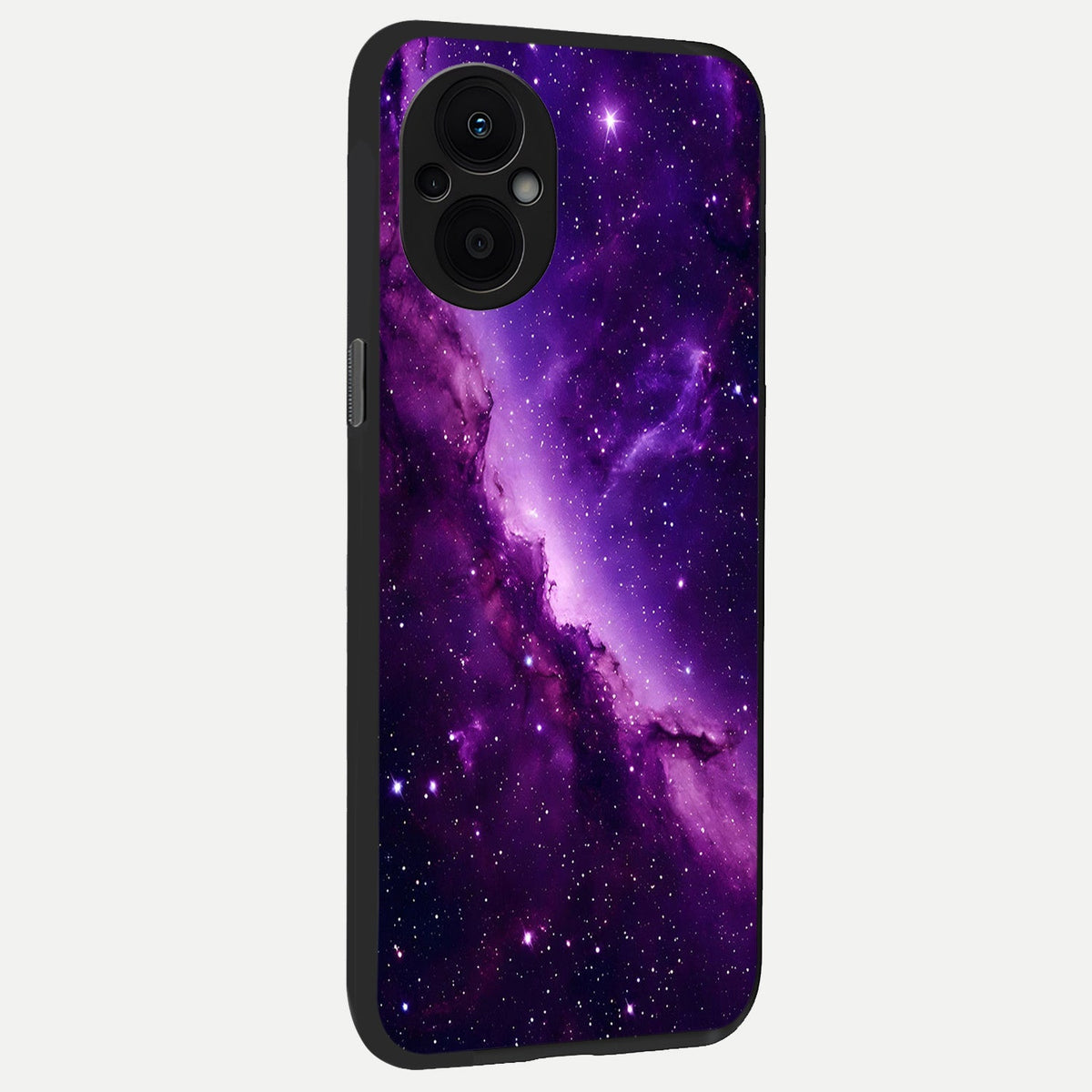  Purple Shade Sky back cover For Oppo F21 Pro 5G slim fit glass case with vibrant aesthetic design