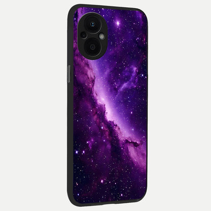  Purple Shade Sky back cover For Oppo F21 Pro 5G slim fit glass case with vibrant aesthetic design