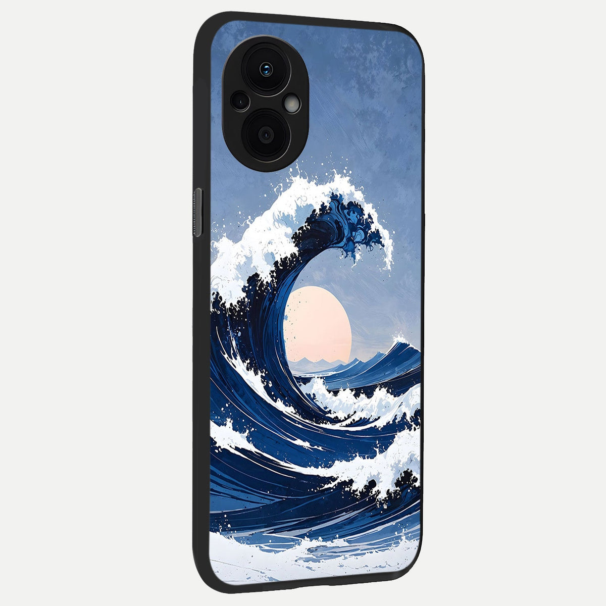  Rising Tide Power back cover For Oppo F21 Pro 5G slim fit glass case with vibrant aesthetic design
