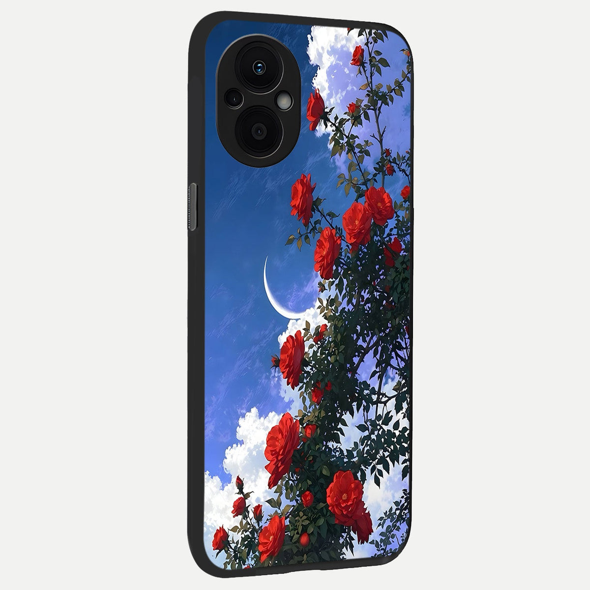  Rose Drift Flowers back cover For Oppo F21 Pro 5G slim fit glass case with vibrant aesthetic design