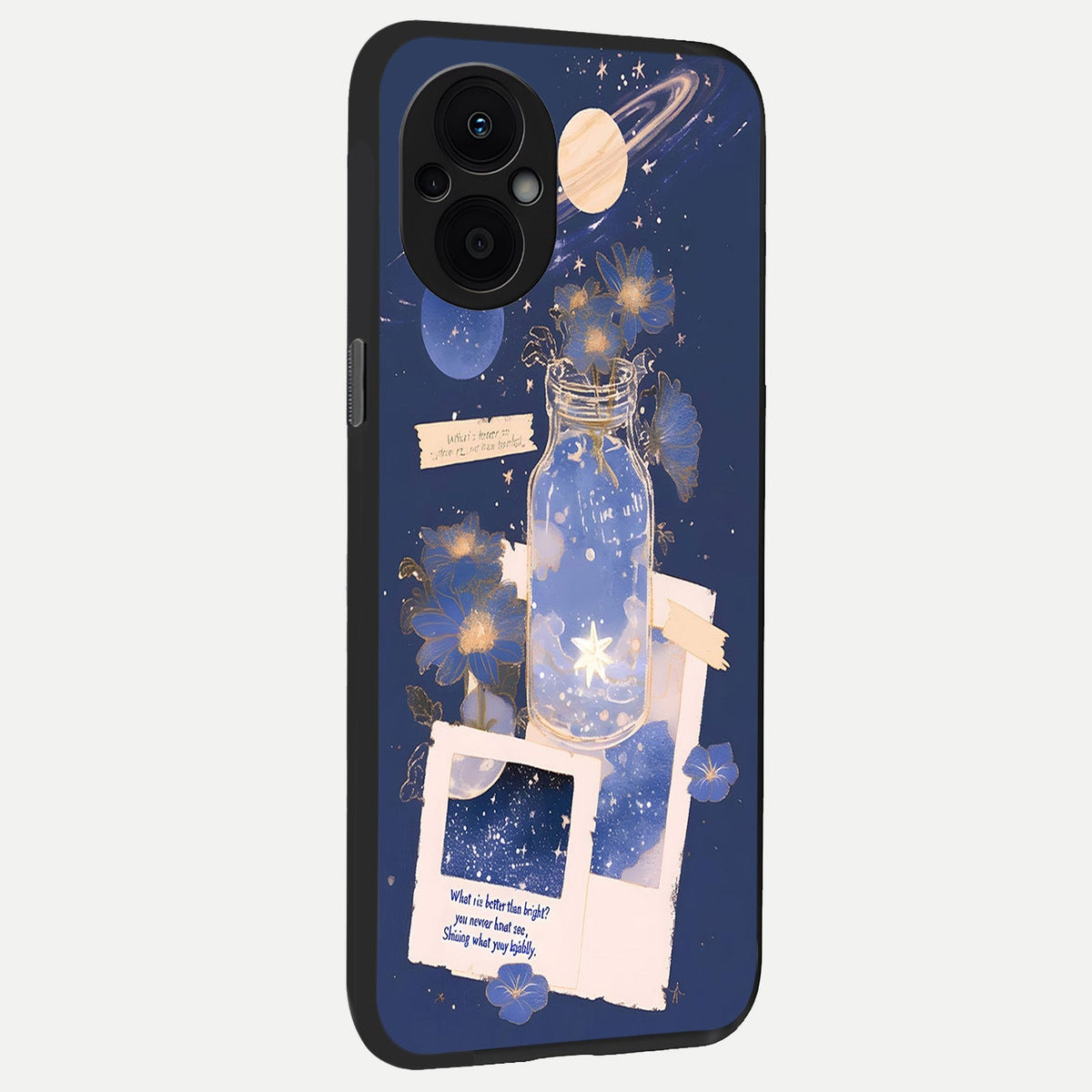  Starlit Cosmic Jar back cover For Oppo F21 Pro 5G slim fit glass case with vibrant aesthetic design