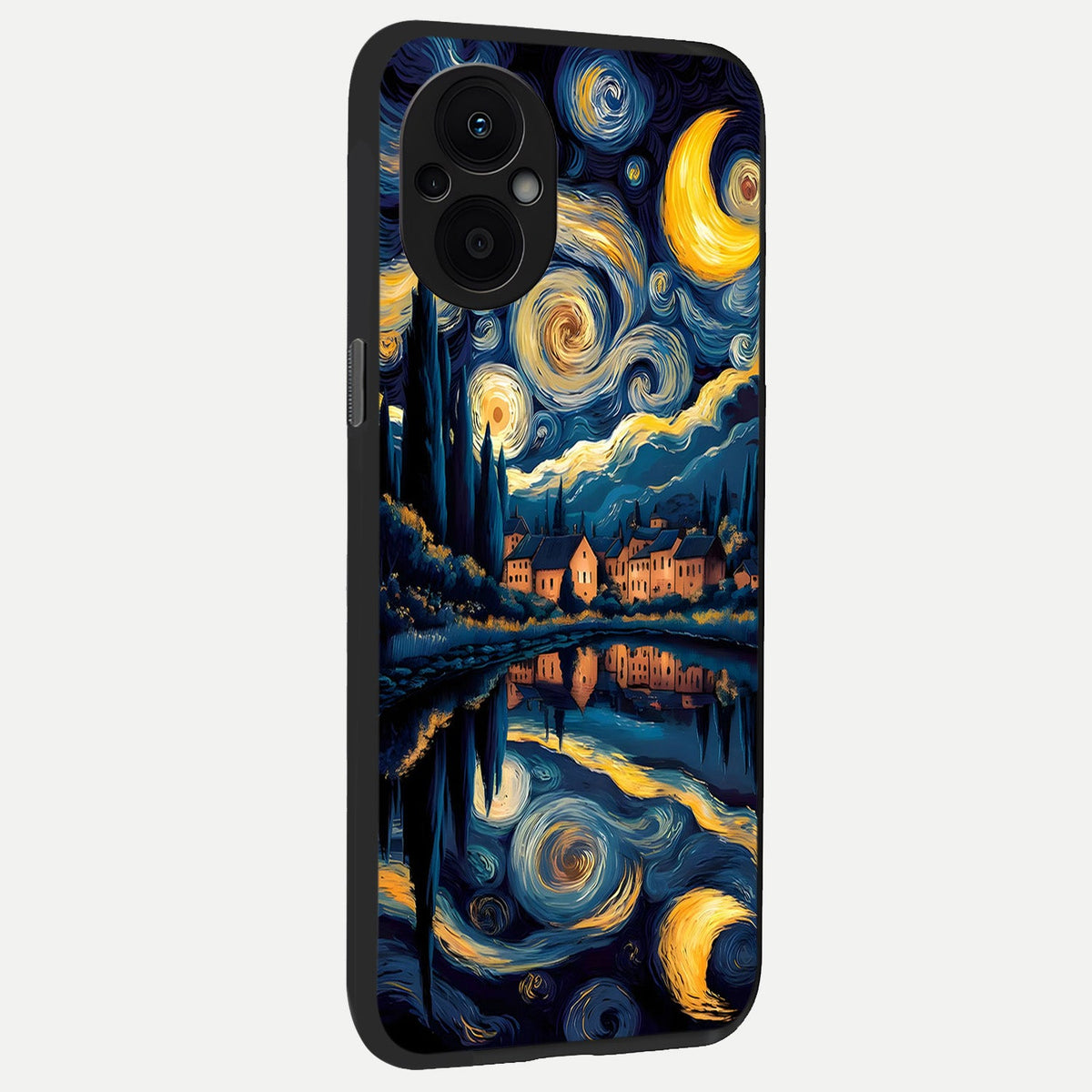  Starry Sky Serenity back cover For Oppo F21 Pro 5G slim fit glass case with vibrant aesthetic design