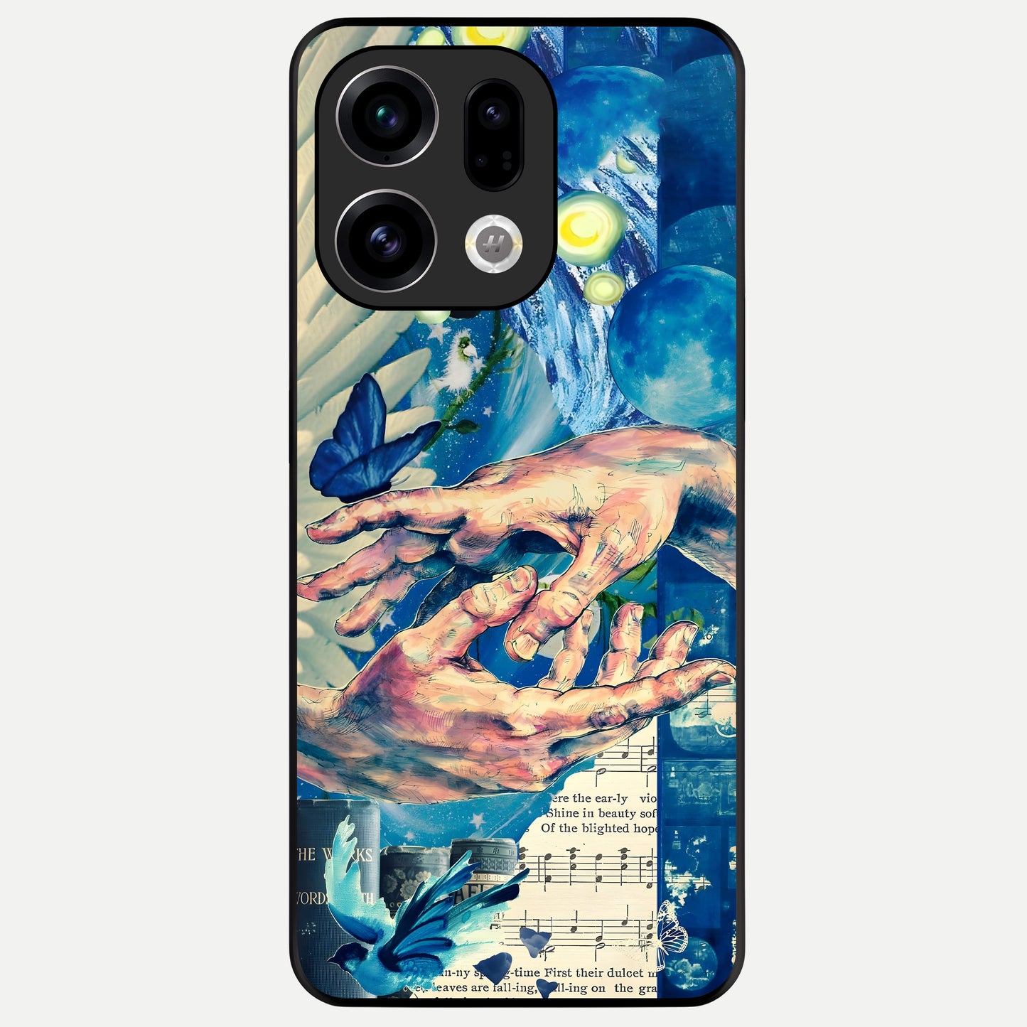  Aesthetic Divider Glass Case For Oppo Find X9 back cover – full design glossy printed glass finish