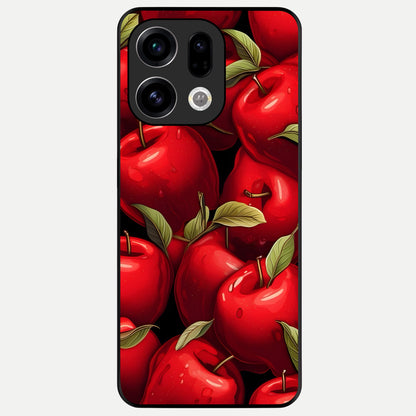  Apple Pattern Glass Case For Oppo Find X9 back cover – full design glossy printed glass finish