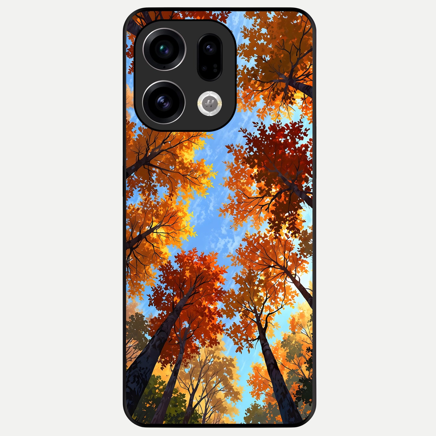  Autumn Sky Rise Glass Case For Oppo Find X9 back cover – full design glossy printed glass finish