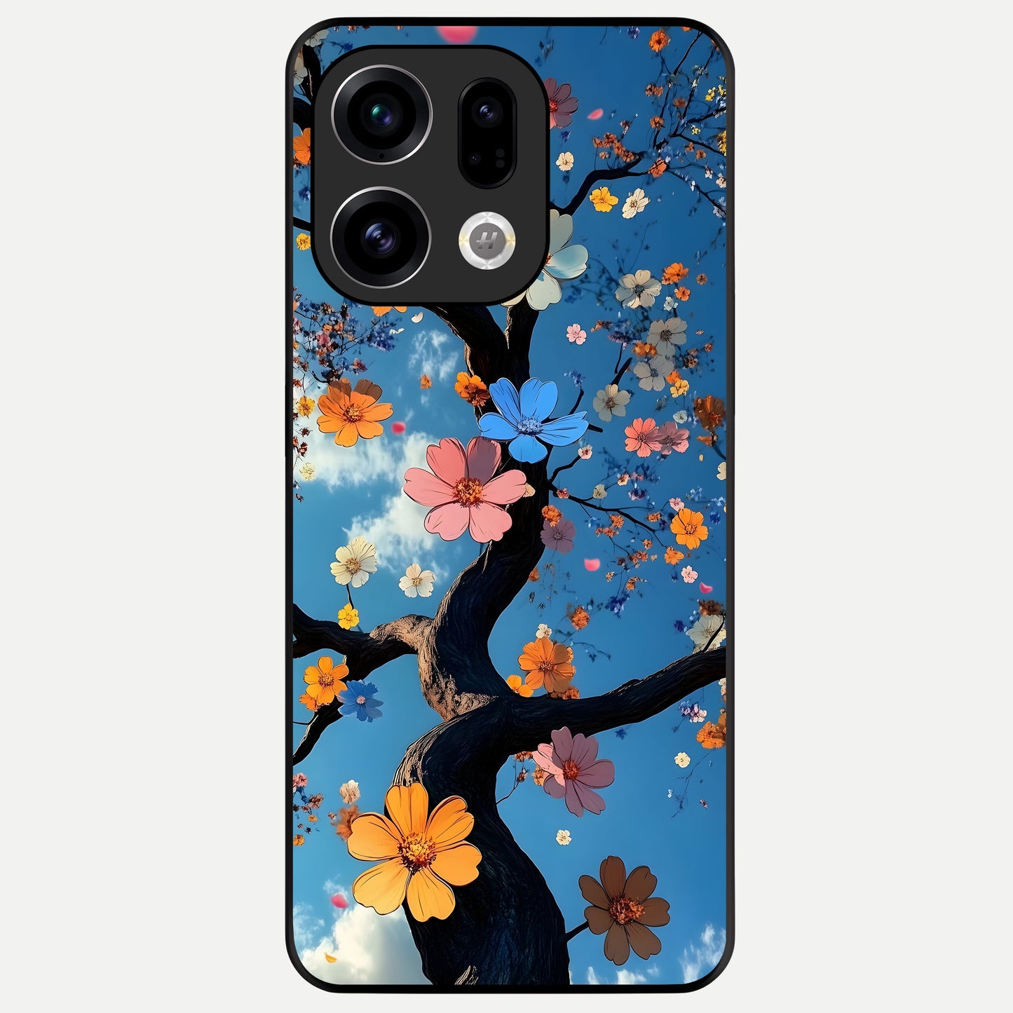 Blossom Dream Sky Glass Case For Oppo Find X9 back cover – full design glossy printed glass finish