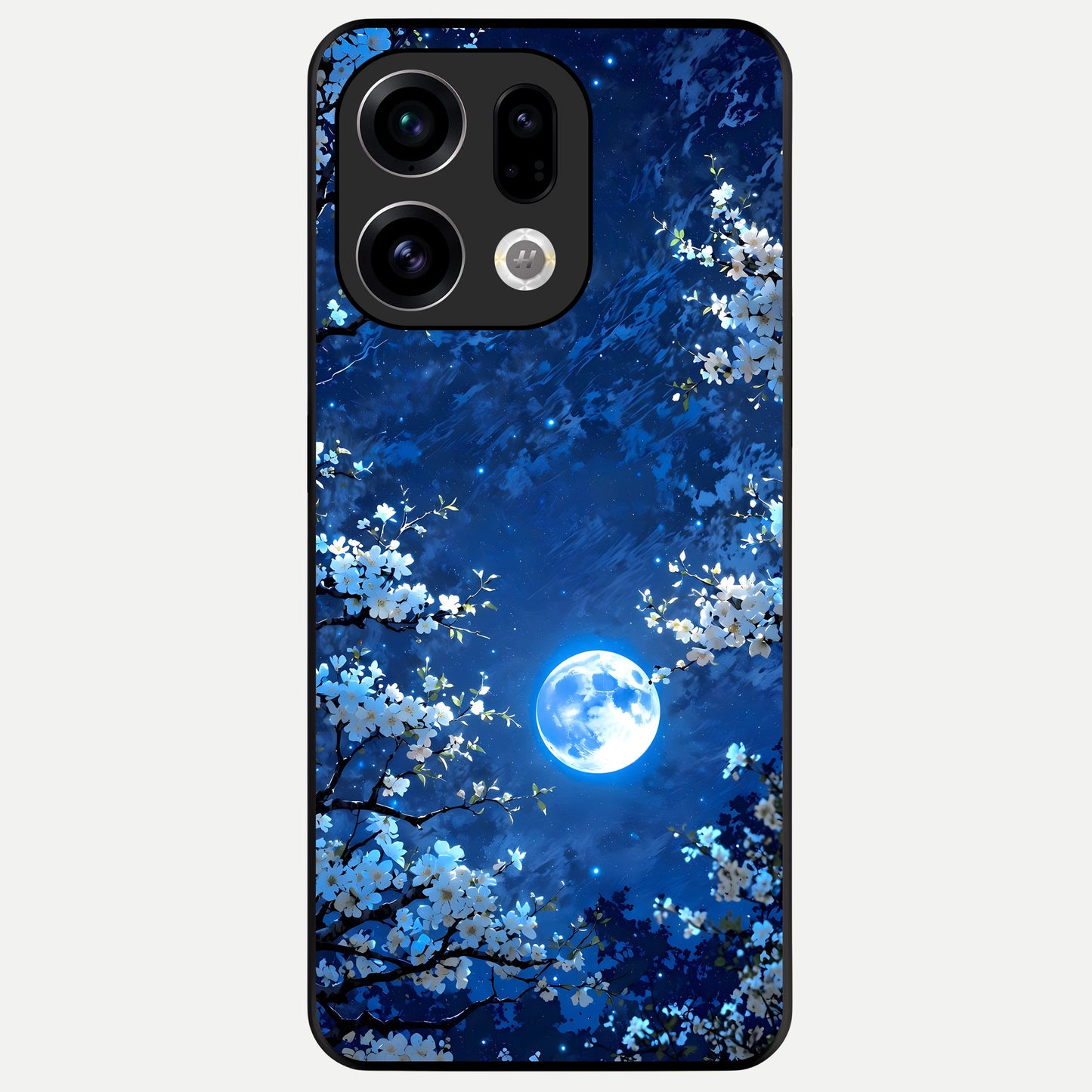  Blossom Moonlight Sky Glass Case For Oppo Find X9 back cover – full design glossy printed glass finish