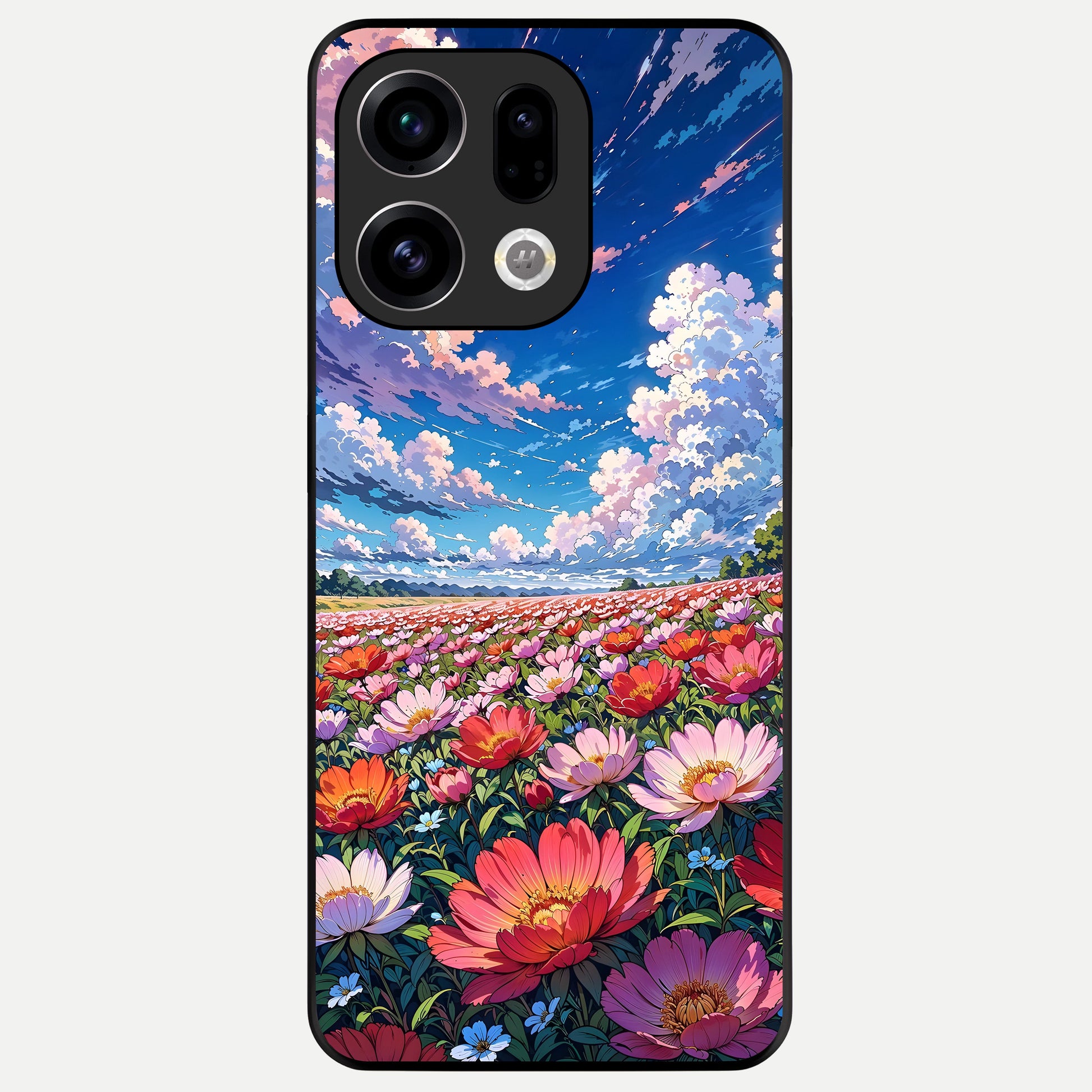  Blossom Sky Field Glass Case For Oppo Find X9 back cover – full design glossy printed glass finish