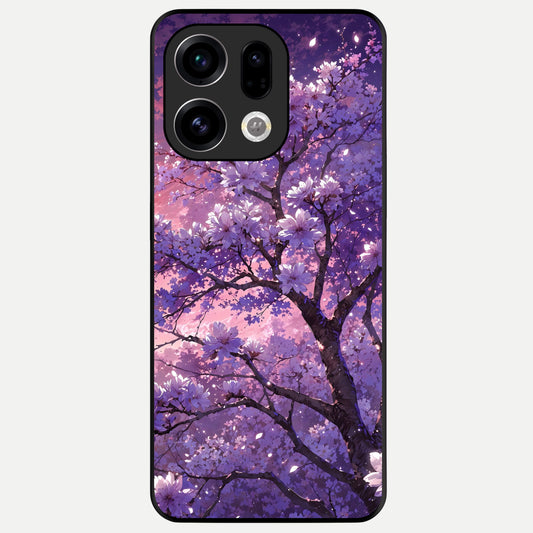 Blossom Tree Glass Case For Oppo Find X9 back cover – full design glossy printed glass finish