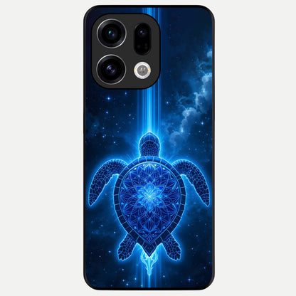  Blue Galaxy Turtle Glass Case For Oppo Find X9 back cover – full design glossy printed glass finish