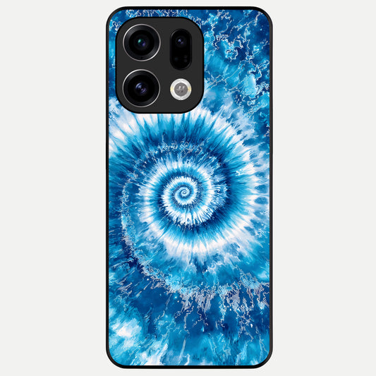  Blue Galaxy Wave Glass Case For Oppo Find X9 back cover – full design glossy printed glass finish