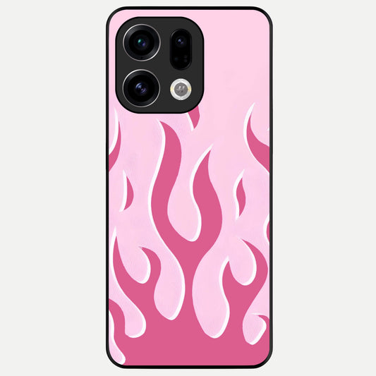  Blush Flame Energy Glass Case For Oppo Find X9 back cover – full design glossy printed glass finish