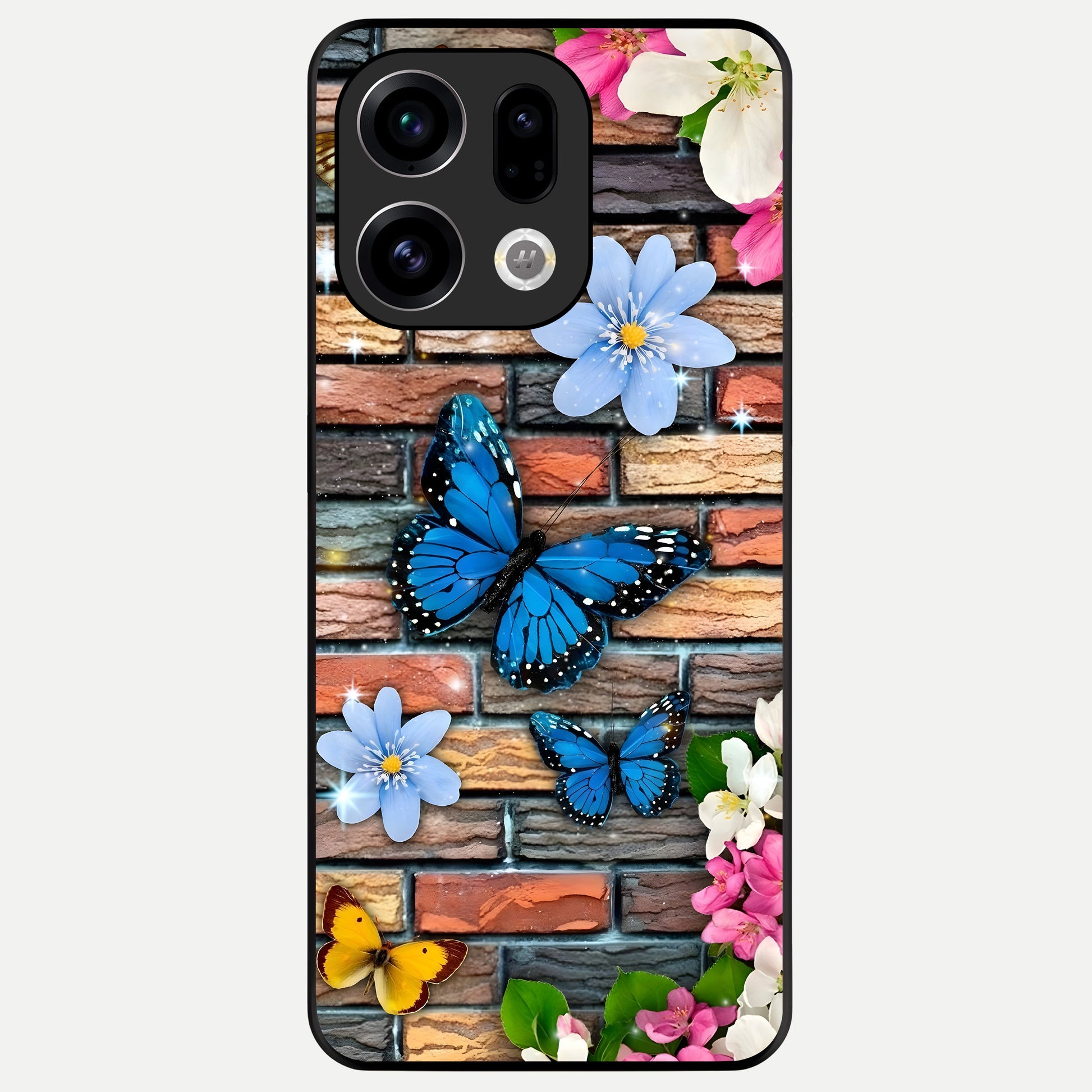  Brick Bloom Flight Glass Case For Oppo Find X9 back cover – full design glossy printed glass finish