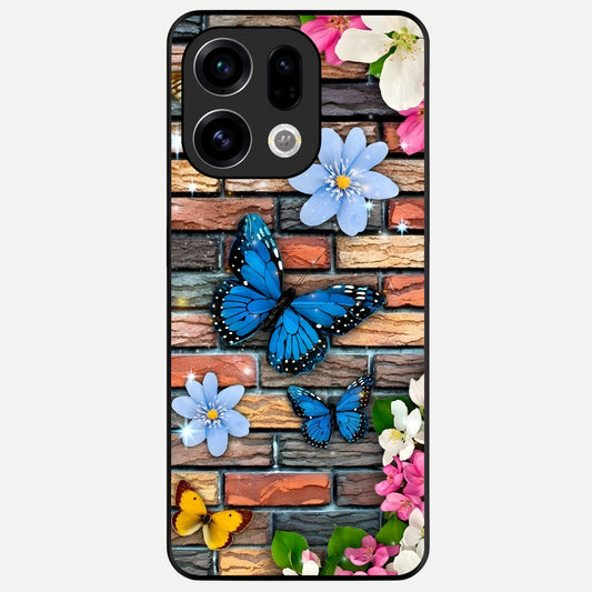  Brick Bloom Flight Glass Case For Oppo Find X9 back cover – full design glossy printed glass finish