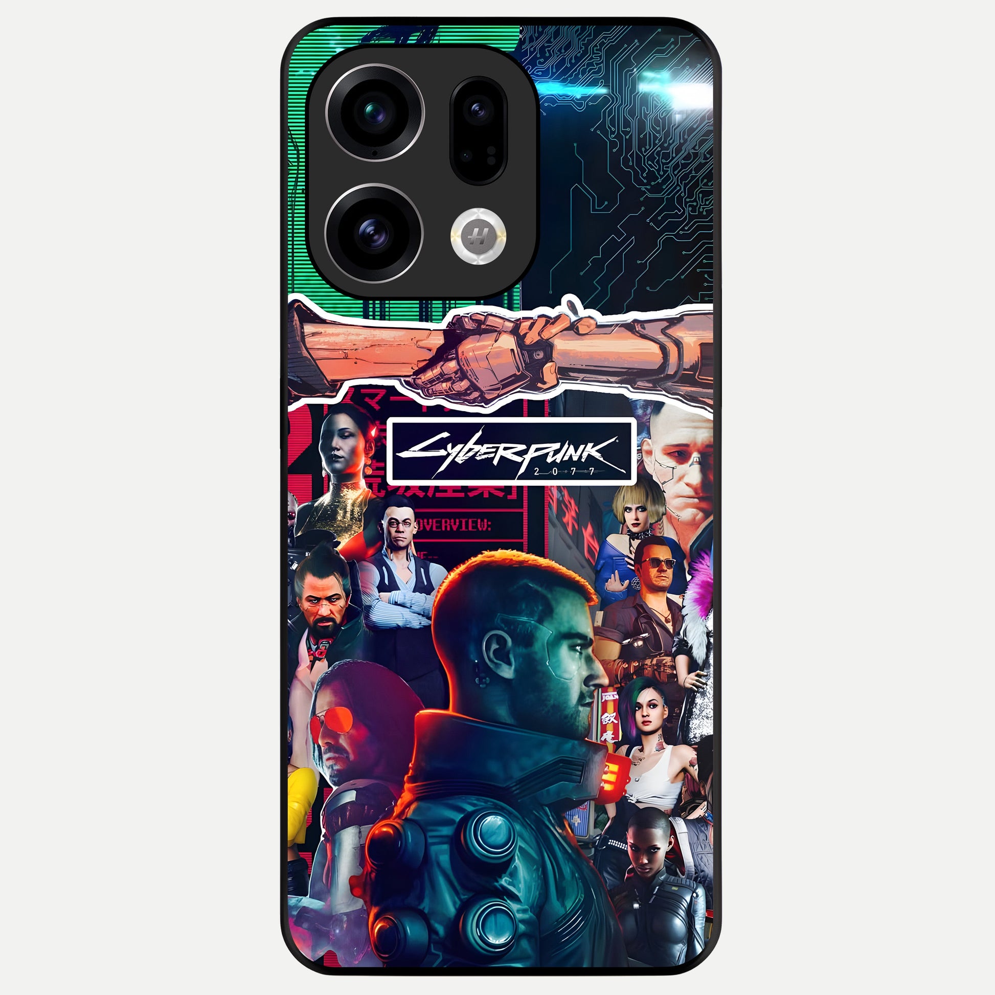  CYBERPUNK Legacy Glass Case For Oppo Find X9 back cover – full design glossy printed glass finish