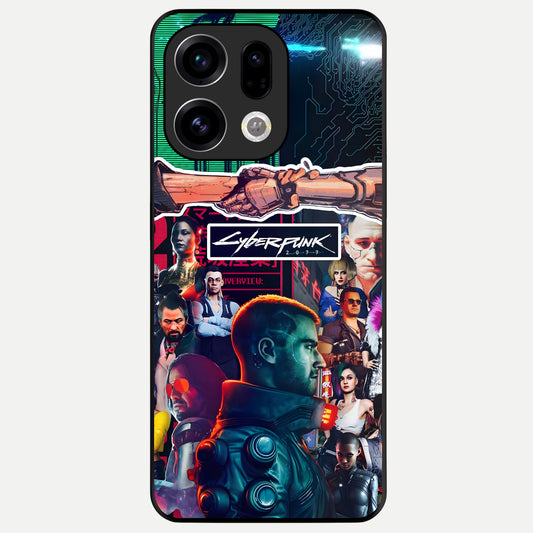  CYBERPUNK Legacy Glass Case For Oppo Find X9 back cover – full design glossy printed glass finish