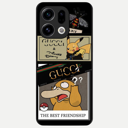  Cartoon Brand Play Mashup Glass Case For Oppo Find X9 back cover – full design glossy printed glass finish