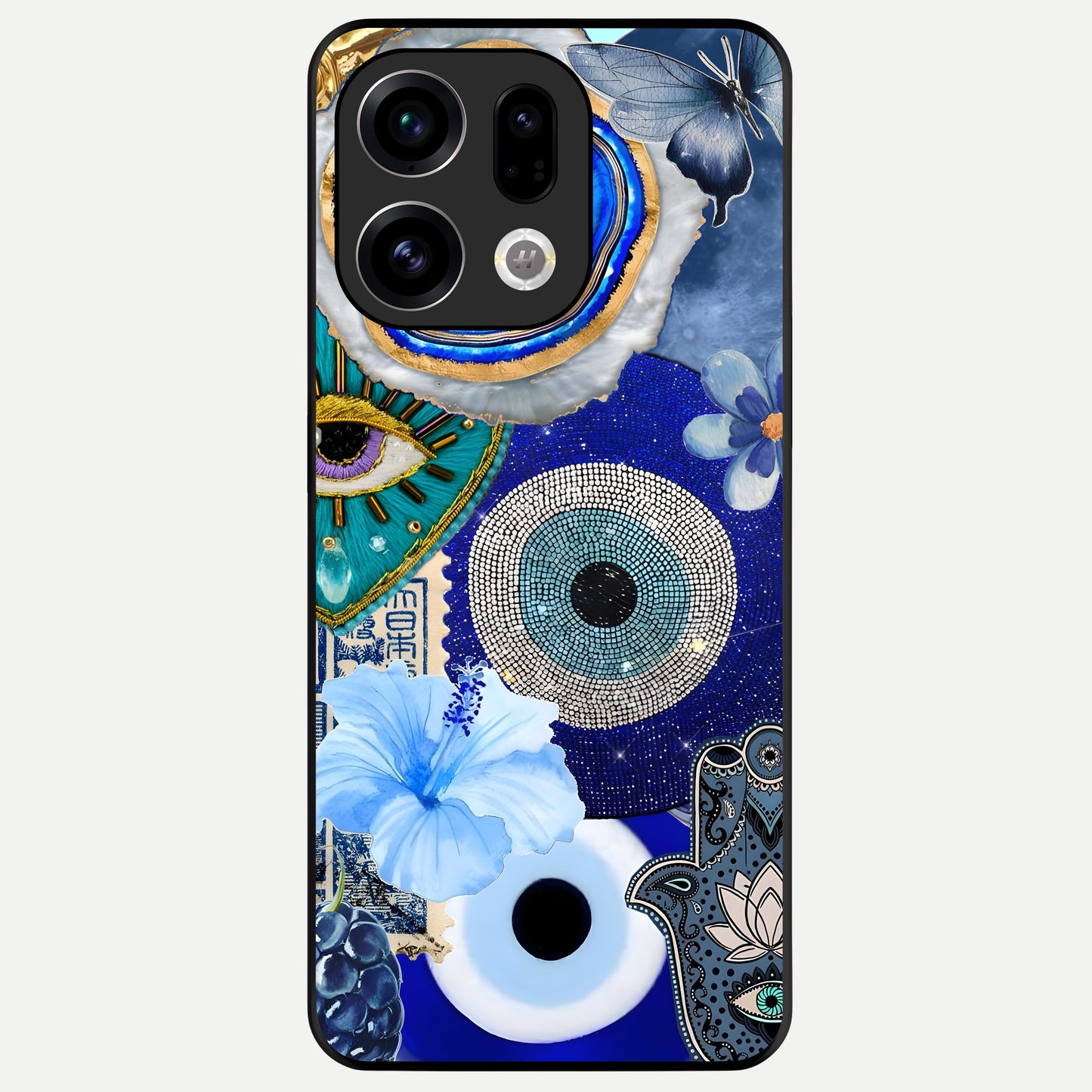  Celestial Blue Vision Glass Case For Oppo Find X9 back cover – full design glossy printed glass finish