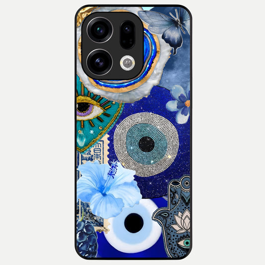  Celestial Blue Vision Glass Case For Oppo Find X9 back cover – full design glossy printed glass finish