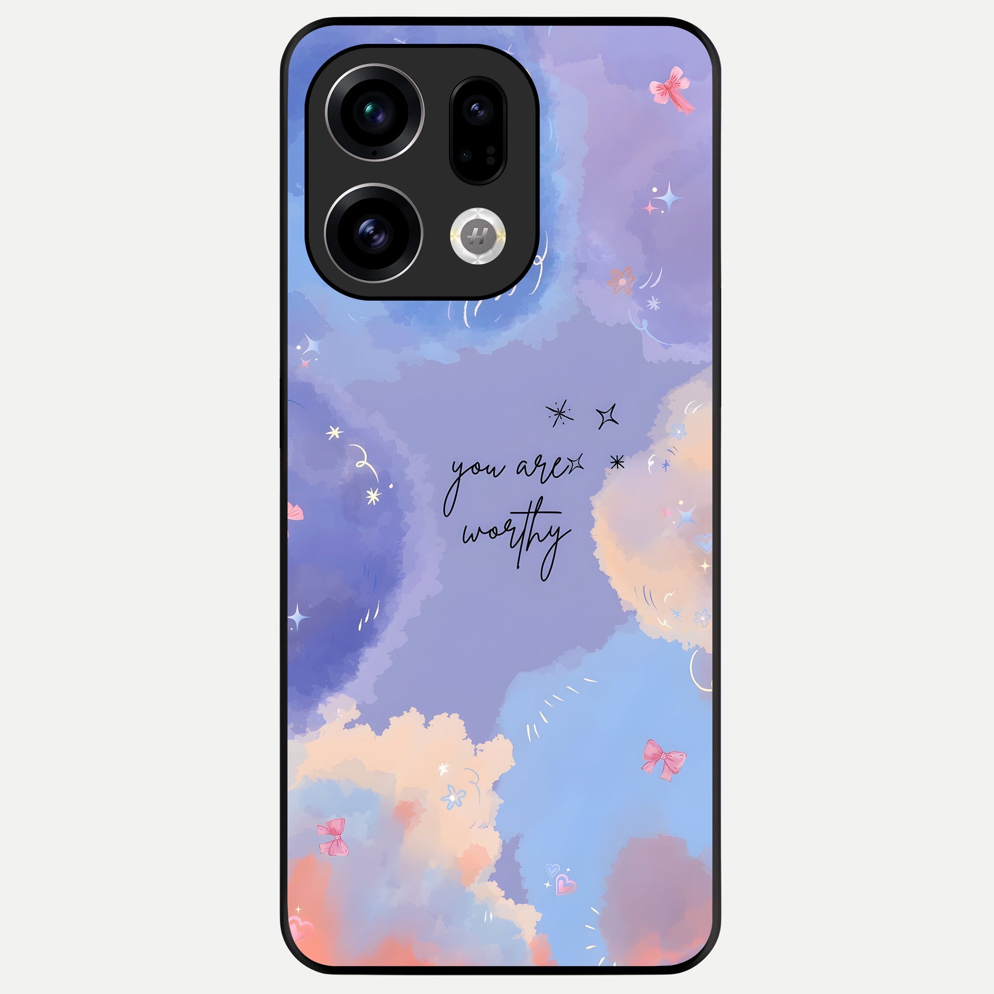  Celestial Cloud Magic Glass Case For Oppo Find X9 back cover – full design glossy printed glass finish