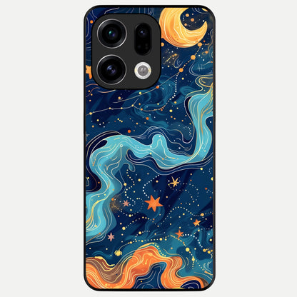  Celestial Dream Flow Glass Case For Oppo Find X9 back cover – full design glossy printed glass finish