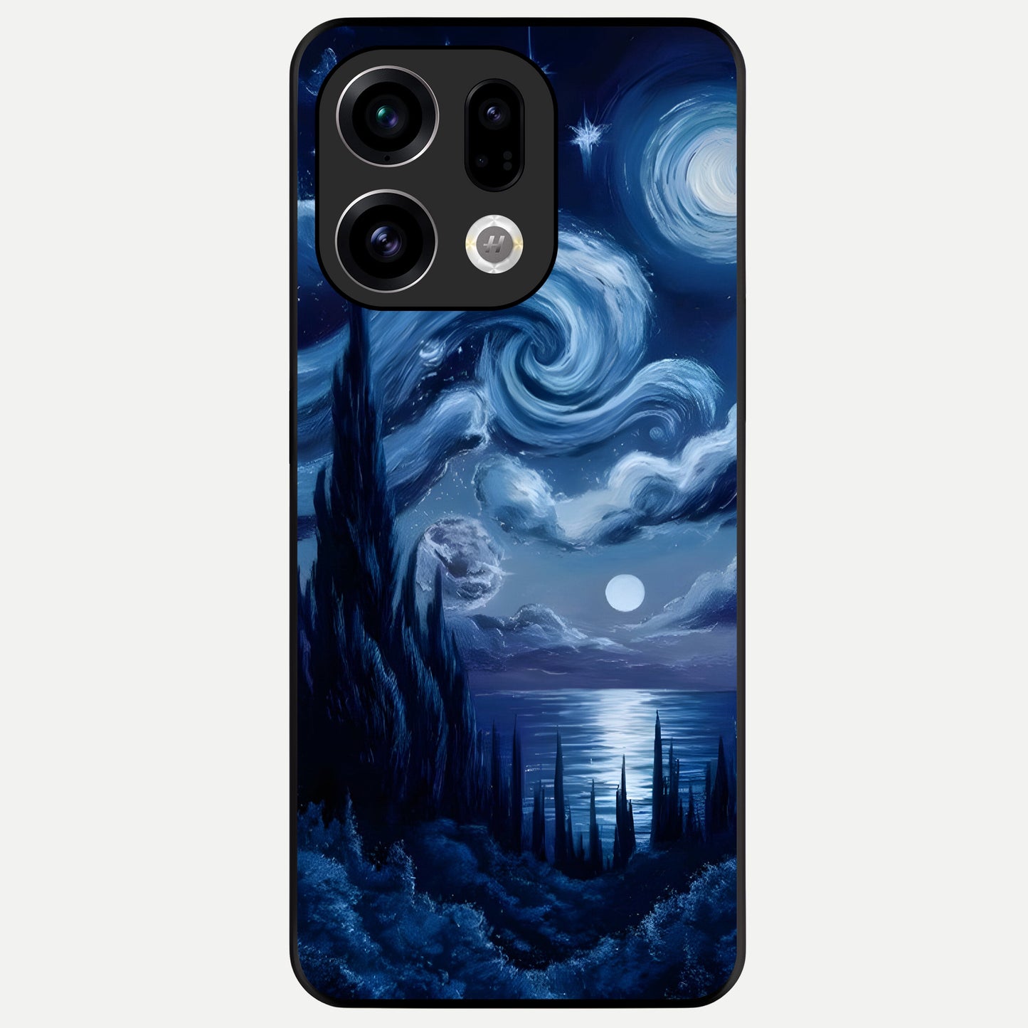  Celestial Dream Van Gogh Glass Case For Oppo Find X9 back cover – full design glossy printed glass finish