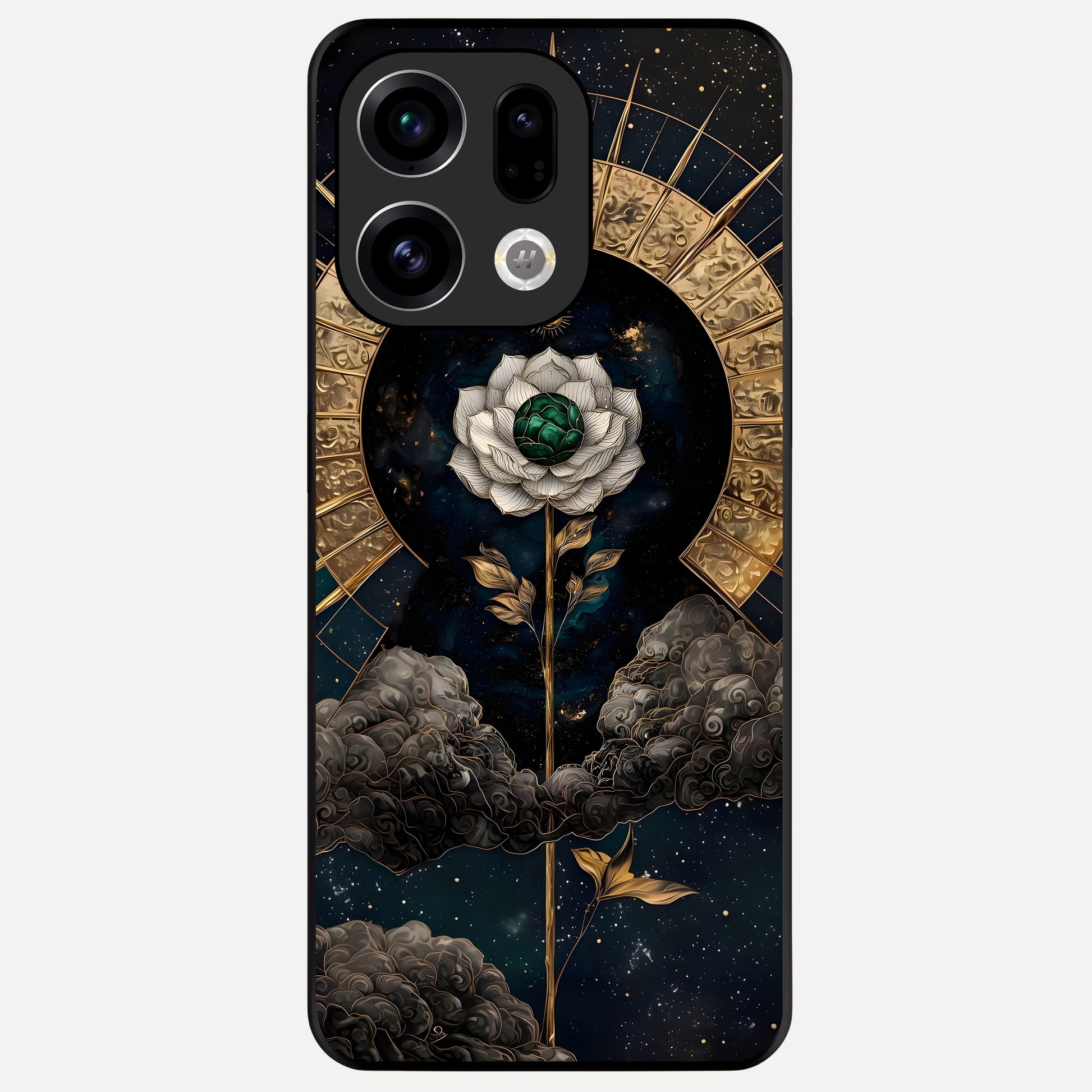  Celestial Lotus Morang Glass Case For Oppo Find X9 back cover – full design glossy printed glass finish