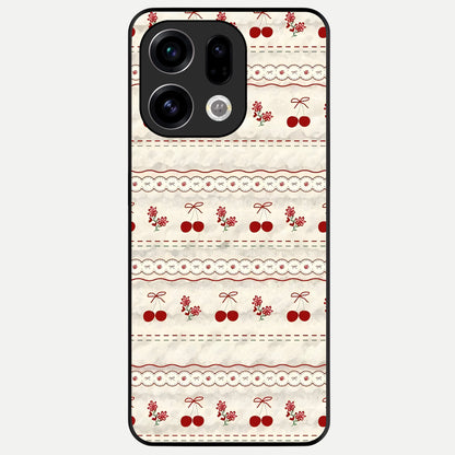  Cherry Bloom Charm Glass Case For Oppo Find X9 back cover – full design glossy printed glass finish