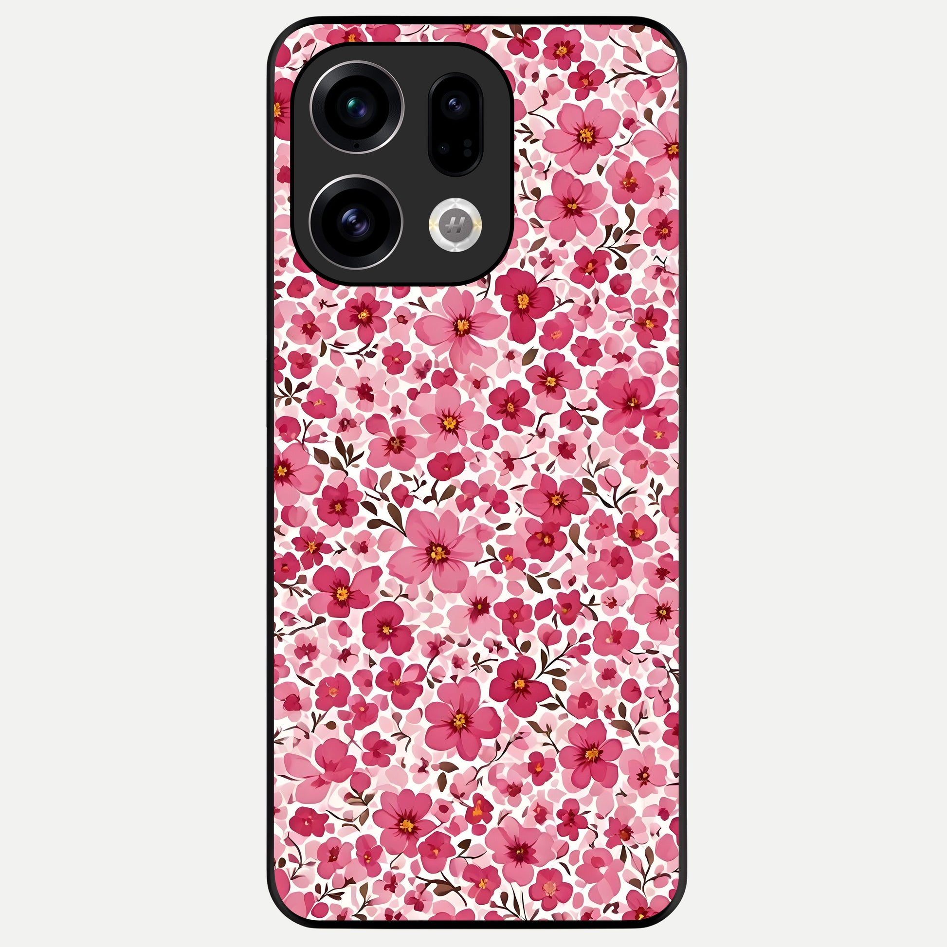  Cherry Blossom Charm Glass Case For Oppo Find X9 back cover – full design glossy printed glass finish