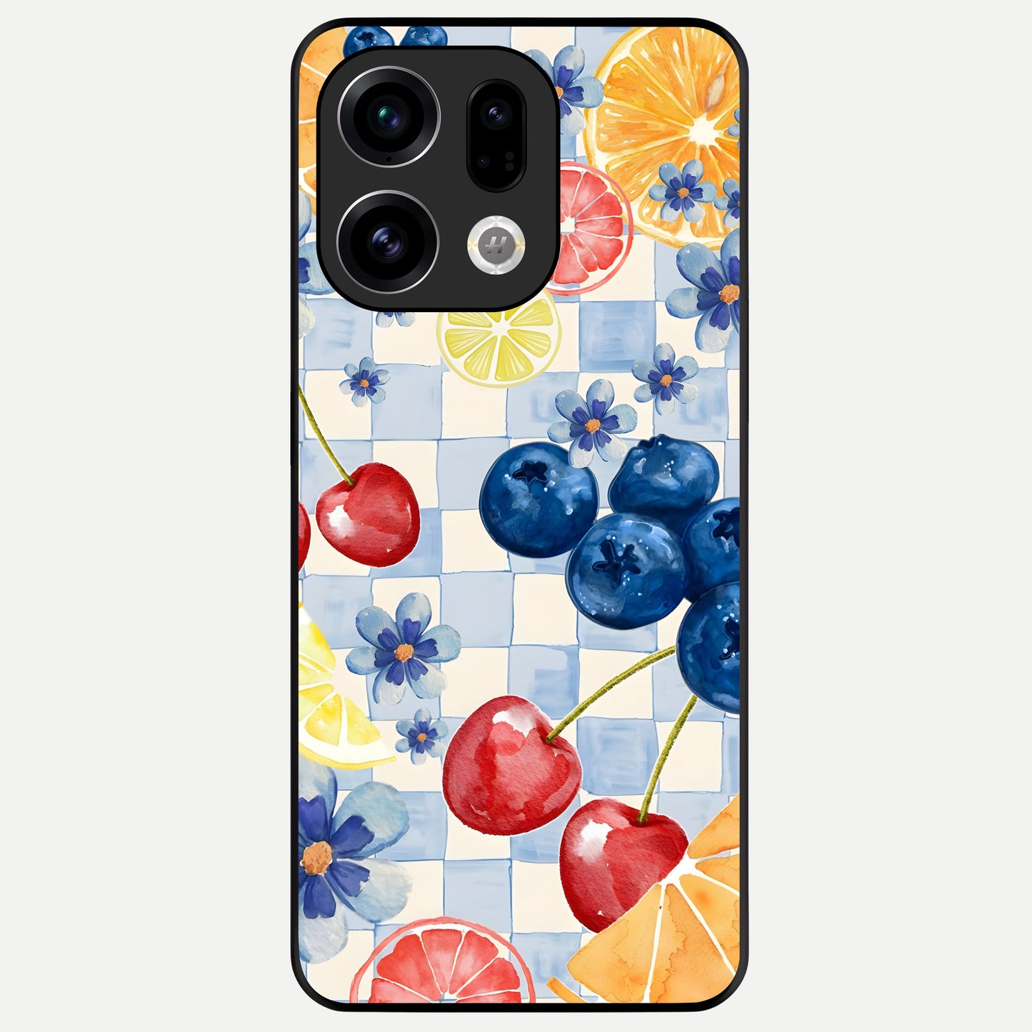  Citrus Bloom Joy Glass Case For Oppo Find X9 back cover – full design glossy printed glass finish
