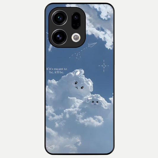  Cloud Bunny Dreams Glass Case For Oppo Find X9 back cover – full design glossy printed glass finish